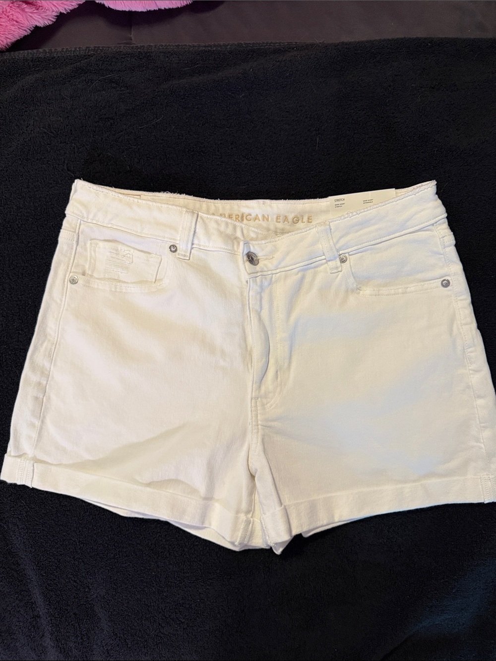 American Eagle Outfitters White Denim Short Shorts